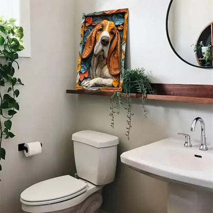 Plato metálico decorativo vintage 🐕‍🦺 BASSET N° 26 ✔