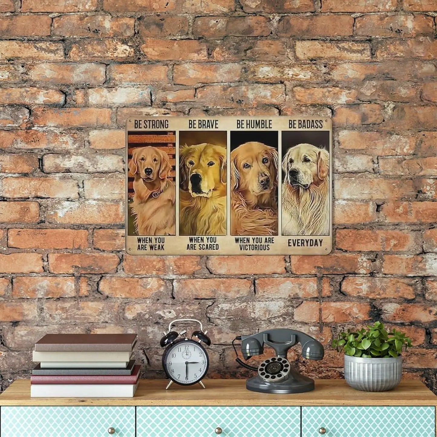 Plaque métal déco vintage 🐕 GOLDEN RETRIEVER N° 64 ✔