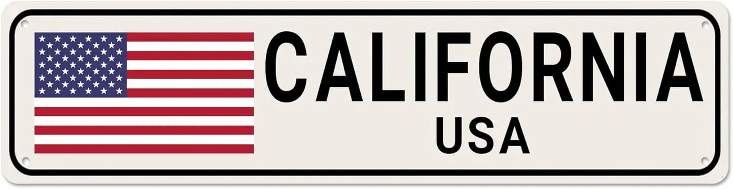 Targa metallica decorativa vintage 🌎 CALIFORNIA Stati Uniti N. 151 ✔