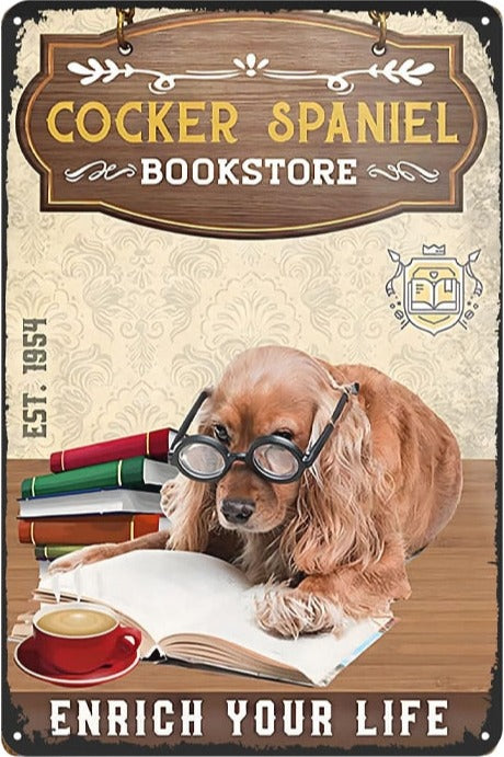 COCKER PLAQUE COCKER SPANIEL BOOKSTORE ENRICH YOUR LIFE