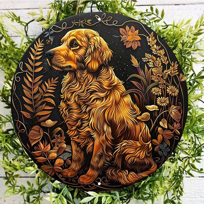 Plaque métal déco vintage 🐕 GOLDEN RETRIEVER N° 115 ✔