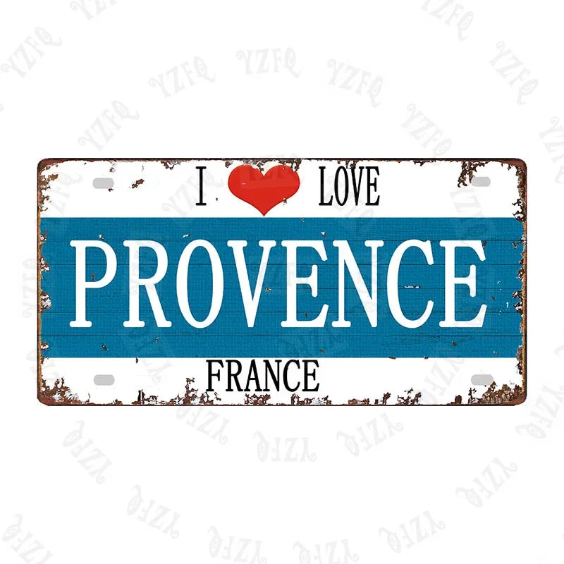 Plaque métal déco vintage 🌍 PROVENCE France  N° 126 ✔