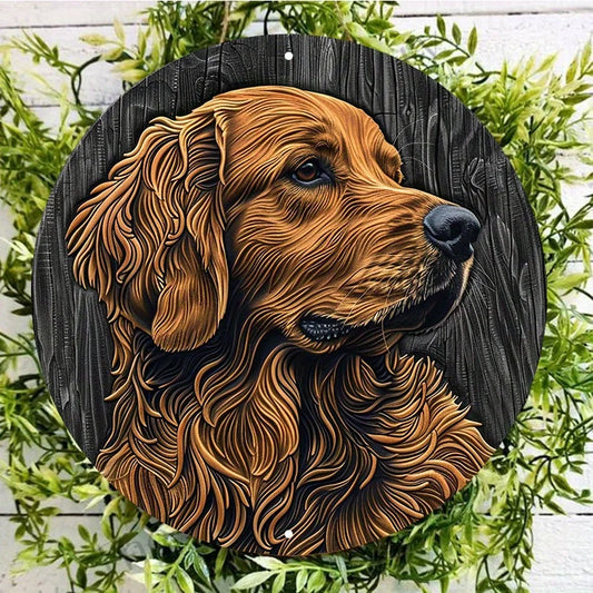 Plaque métal déco vintage 🐕 GOLDEN RETRIEVER N° 114 ✔