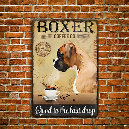 Plaque métal déco vintage 🐕  BOXER N° 17 ✔