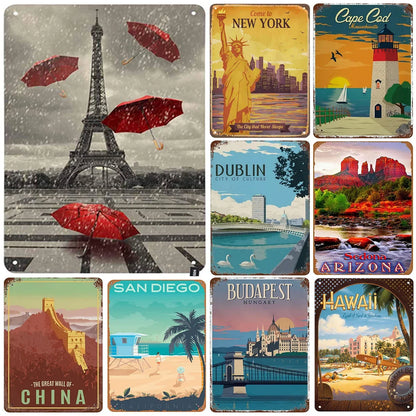 PLAQUES DECO CAPITALES ET PAYS