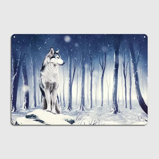 Plaque métal décorative vintage 🐕 HUSKY N° 139 ✔