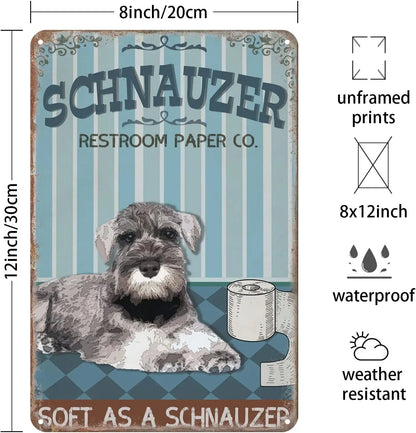 Plaque métal déco vintage 🐕‍🦺 SCHNAUZER  N° 42 ✔