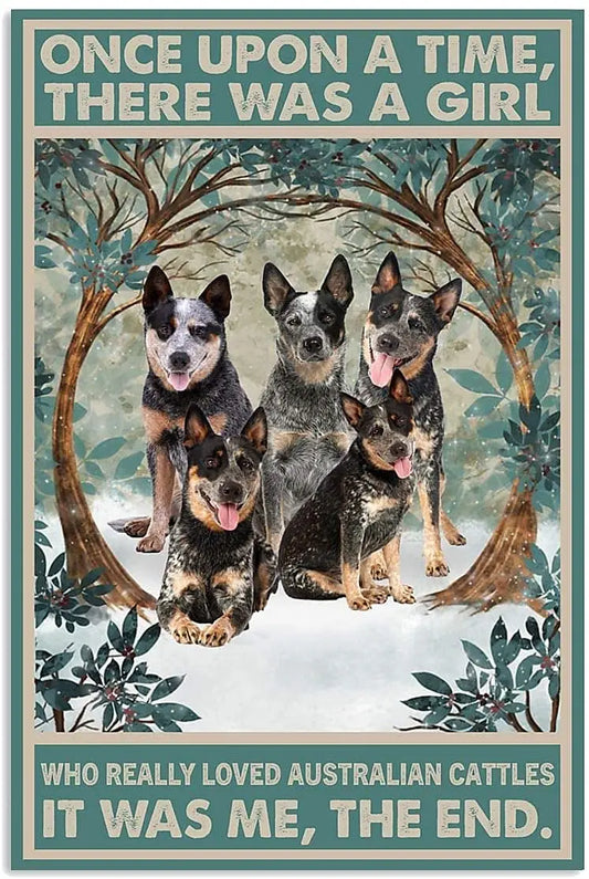 PLAQUE AUSTRALIAN CATTLE DOG ONCE UPON
