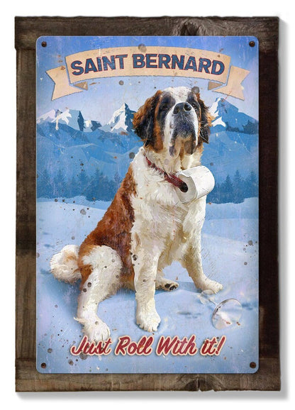 Plaque métal déco vintage 🐕 SAINT BERNARD N° 16 ✔