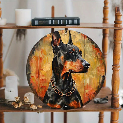 Plaque métal déco vintage 🐕 DOBERMAN N° 107 ✔