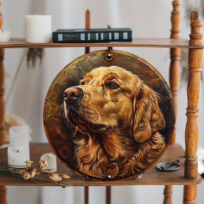 Plaque métal déco vintage 🐕 GOLDEN RETRIEVER N° 122 ✔