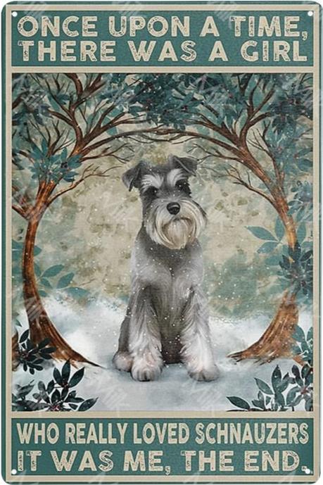 SCHNAUZER Plaque métal décorative vintage