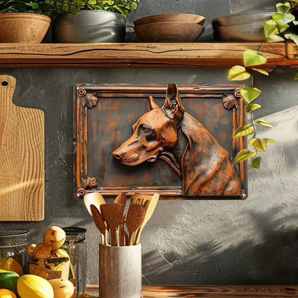 Plaque métal déco vintage 🐕 DOBERMAN N° 111 ✔