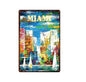 Plaque métal déco vintage 🌎 MIAMI Floride  Etats Unis N° 128 ✔