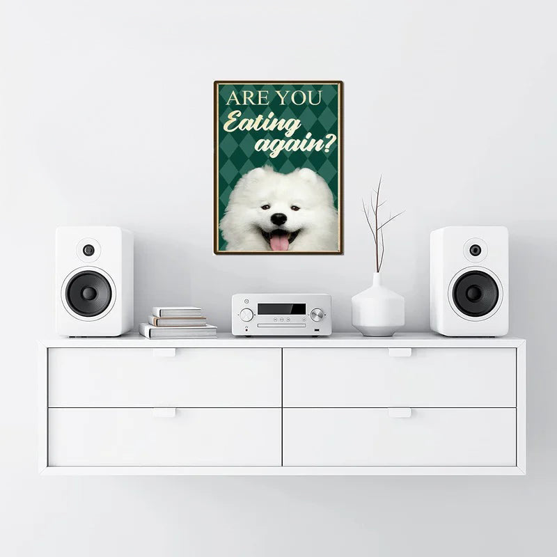 Plaque métal déco vintage 🐕 SAMOYED N° 1