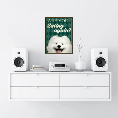 Plaque métal déco vintage 🐕 SAMOYED N° 3