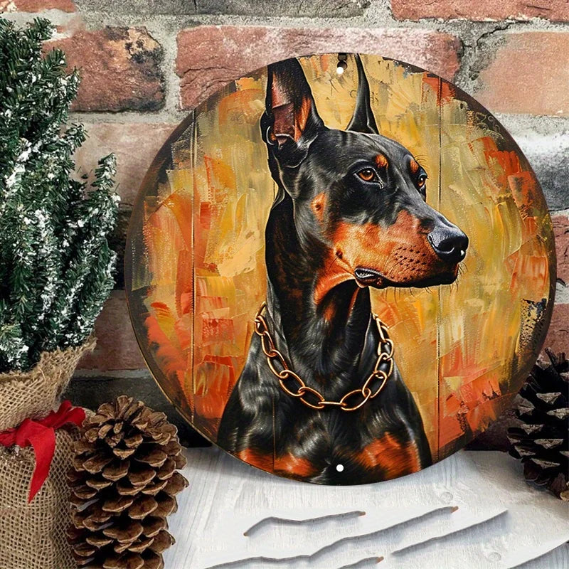 Plaque métal déco vintage 🐕 DOBERMAN N° 107 ✔