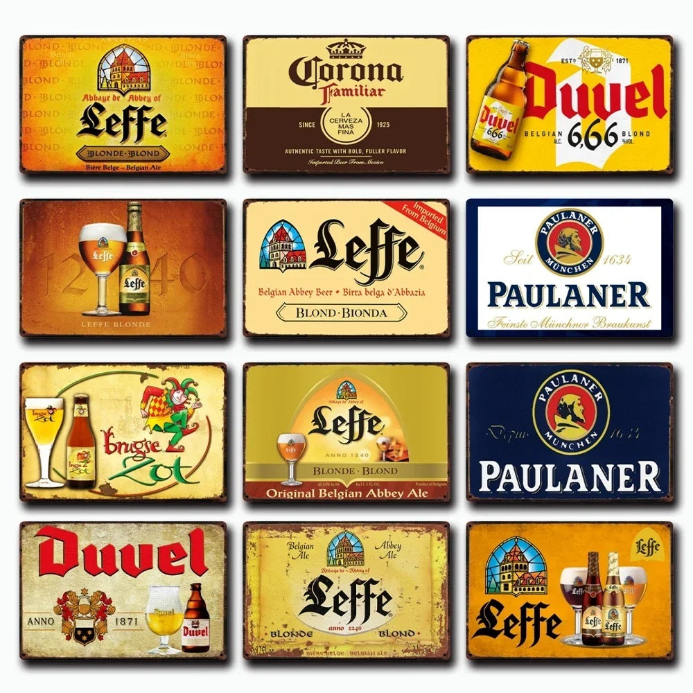 EXEMPLES PLAQUES METAL LEFFE