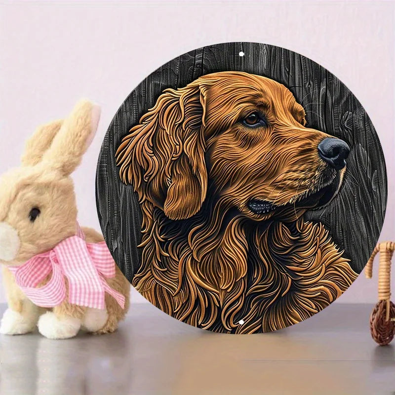 Plaque métal déco vintage 🐕 GOLDEN RETRIEVER N° 114 ✔