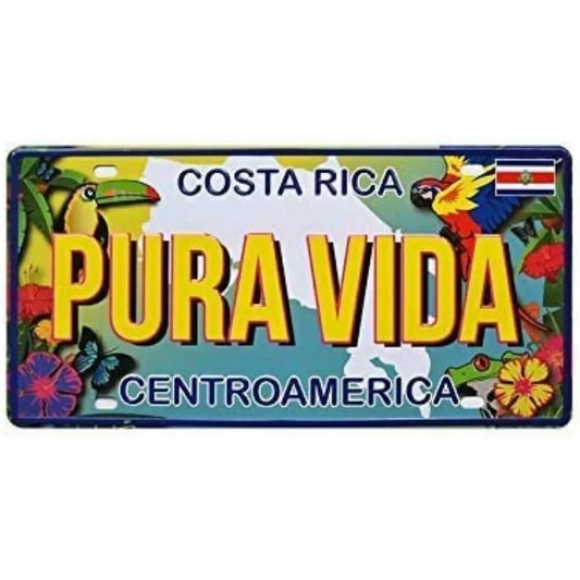 Plaque métal déco vintage 🌍 COSTA RICA N° 2 ✔