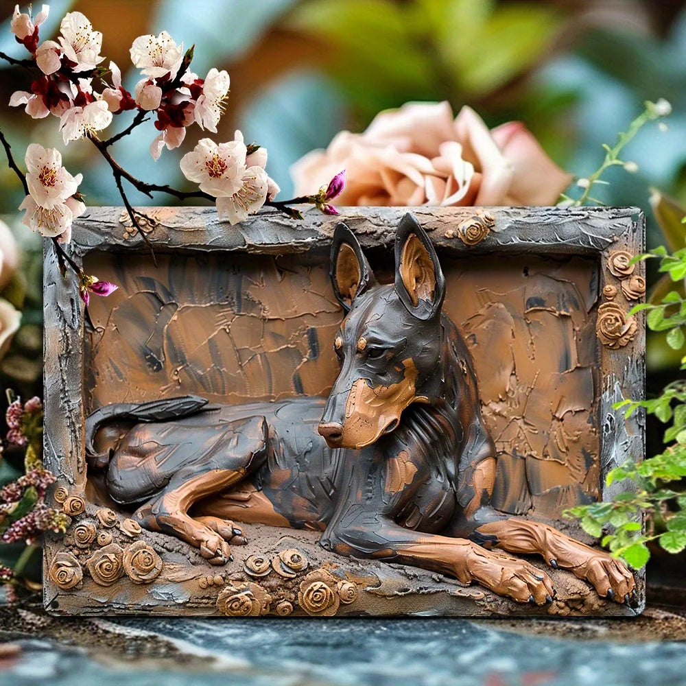 Plaque métal déco vintage 🐕 DOBERMAN N° 112 ✔