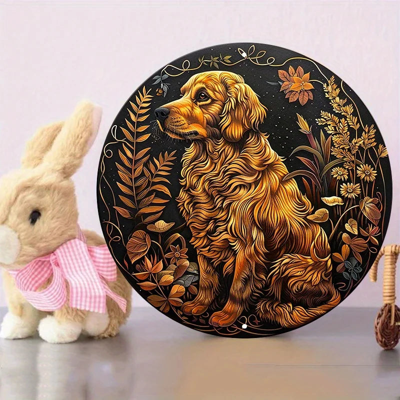 Plaque métal déco vintage 🐕 GOLDEN RETRIEVER N° 115 ✔