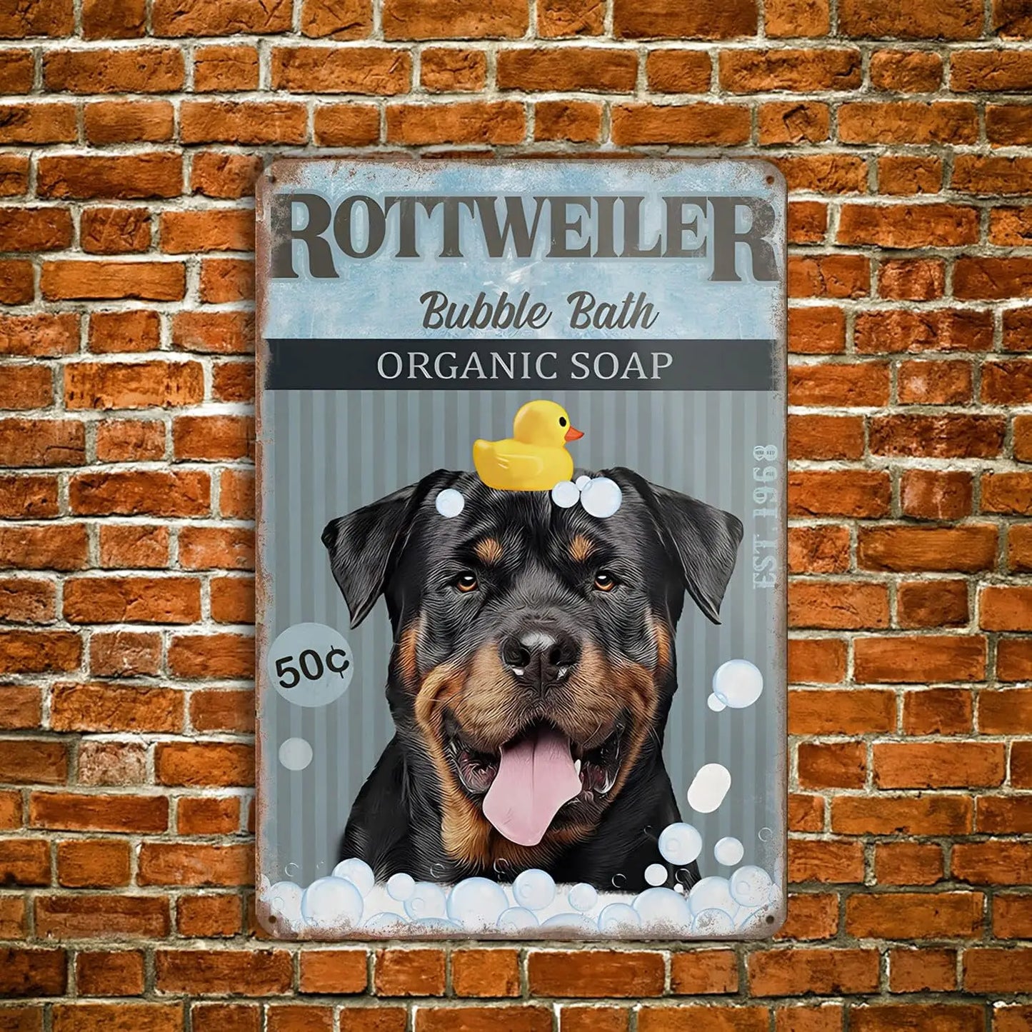 Plaque métal déco vintage 🐕 ROTTWEILER N° 23 ✔