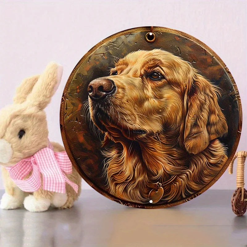 Plaque métal déco vintage 🐕 GOLDEN RETRIEVER N° 122 ✔