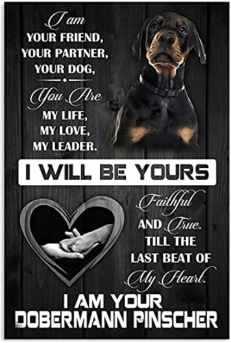 DOBERMAN PLAQUE I AM YOUR FRIEND YOUR PARTNER YOUR DOG