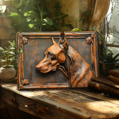 Plaque métal déco vintage 🐕 DOBERMAN N° 111 ✔