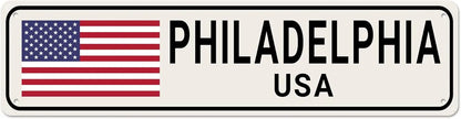 Plaque métal déco vintage 🌎 PHILADELPHIE Pennsylvanie Etats Unis N° 154 ✔