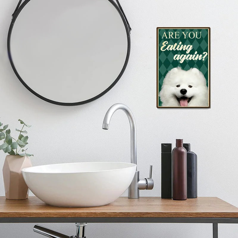 Plaque métal déco vintage 🐕 SAMOYED N° 2