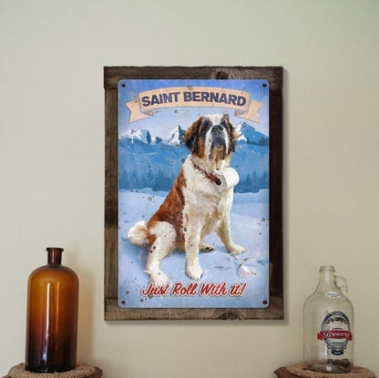 Plaque métal déco vintage 🐕 SAINT BERNARD N° 16 ✔