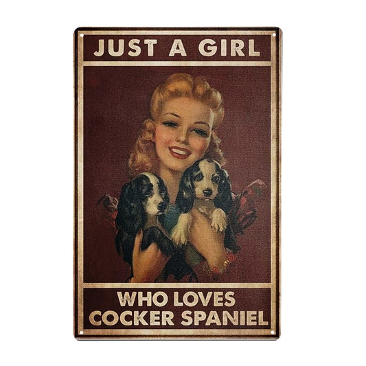COCKER PLAQUE JUST A GIRL WHO LOVES COCKER SPANIEL
