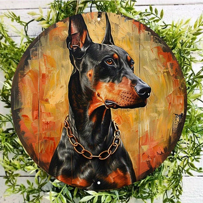 Plaque métal déco vintage 🐕 DOBERMAN N° 107 ✔