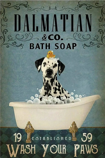 DALMATIEN PLAQUE DALMATIAN & CO. BATH SOAP WASH YOUR PAWS