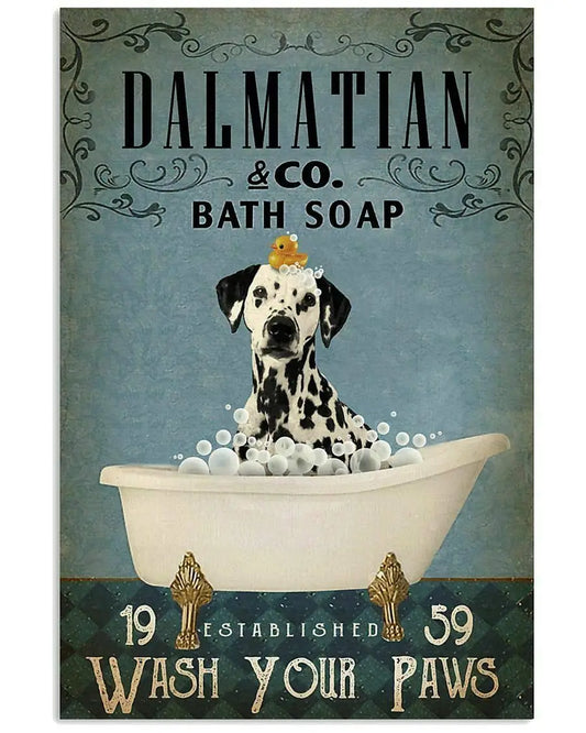 DALMATIEN PLAQUE DALMATIAN & CO. BATH SOAP WASH YOUR PAWS