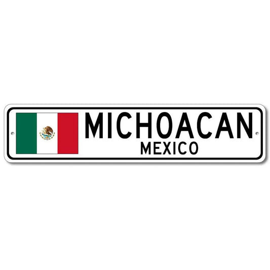 Plaque métal déco vintage 🌍 MICHOACAN Mexique N° 21 ✔