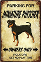 DOBERMAN PLAQUE PARKING FOR MINIATURE INSCHER