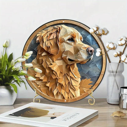 Plaque métal déco vintage 🐕 GOLDEN RETRIEVER N° 121 ✔