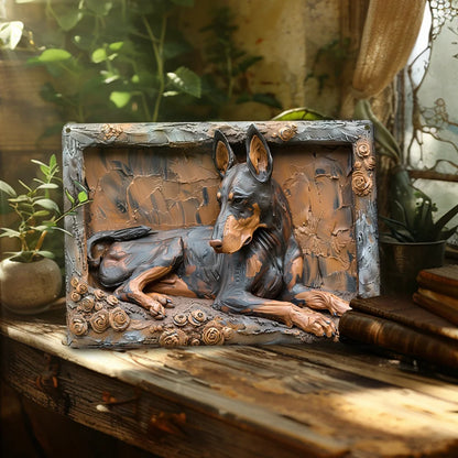 Plaque métal déco vintage 🐕 DOBERMAN N° 112 ✔