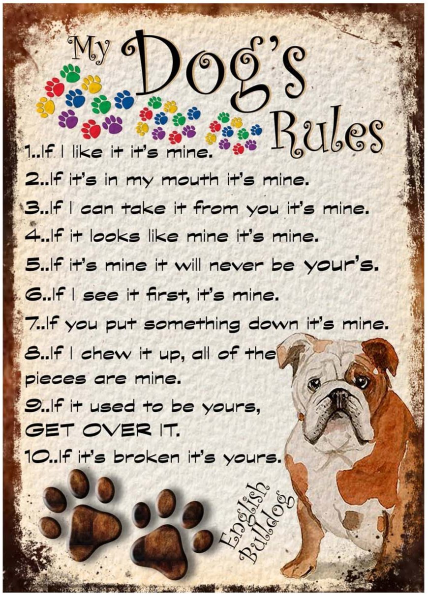 BULLDOG PLAQUE DOGS RULES