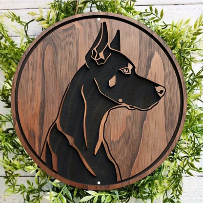 Plaque métal déco vintage 🐕 DOBERMAN N° 110 ✔