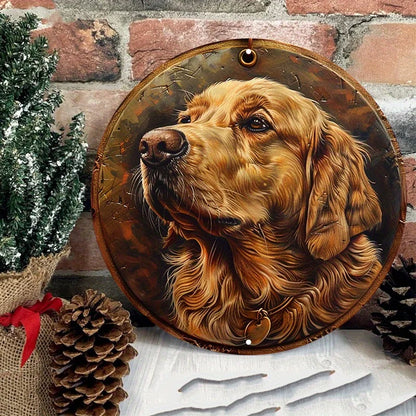 Plaque métal déco vintage 🐕 GOLDEN RETRIEVER N° 122 ✔