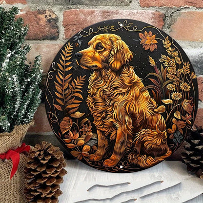 Plaque métal déco vintage 🐕 GOLDEN RETRIEVER N° 115 ✔