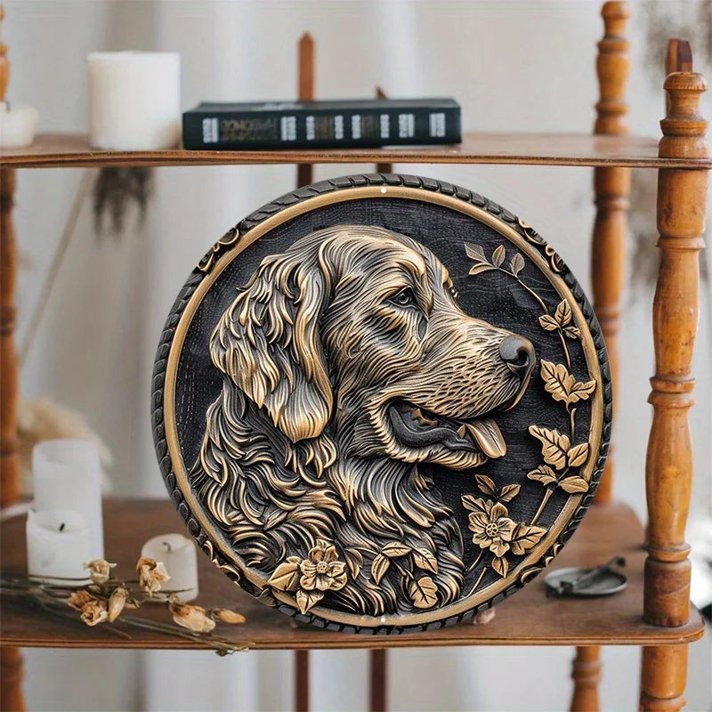 Plaque métal déco vintage 🐕 GOLDEN RETRIEVER N° 119 ✔