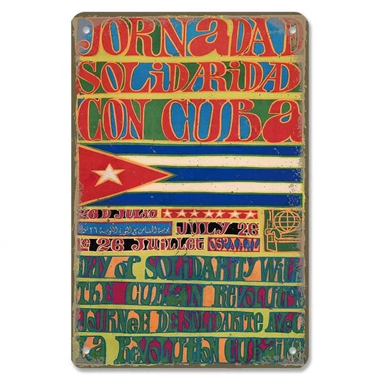 Plaque métal déco vintage 🌎 Cuba N° 26 ✔