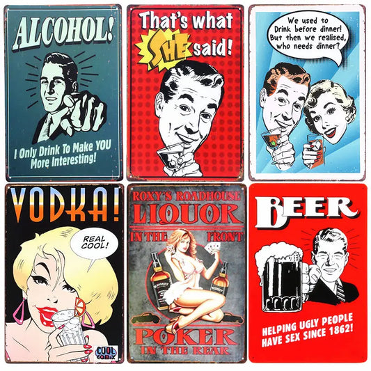 00000ALCOOLVintage Tin Signs