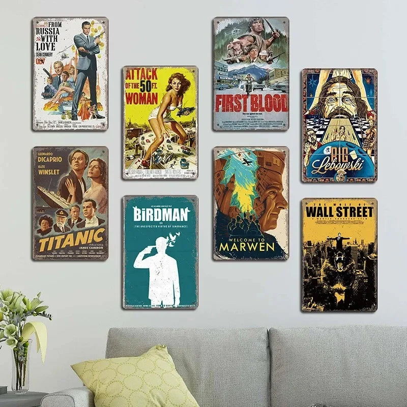 Plaques métal déco vintage  🎥 CINEMA N° 34 ✔