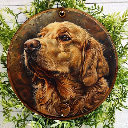 Plaque métal déco vintage 🐕 GOLDEN RETRIEVER N° 122 ✔